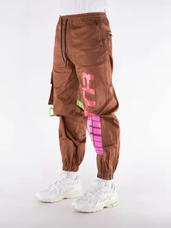 MEMBERS OF THE RAGE Pantaloni<PANTALONE BAGGY Marrone