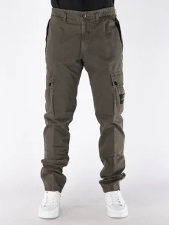STONE ISLAND Pantaloni<PANTALONE CARGO BRUSHED ORGANIC COTTON CANVAS OLD EFFECT Giallo, Nero, Verde