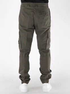 STONE ISLAND Pantaloni<PANTALONE CARGO BRUSHED ORGANIC COTTON CANVAS OLD EFFECT Giallo, Nero, Verde