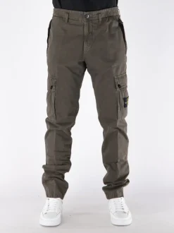 STONE ISLAND Pantaloni<PANTALONE CARGO BRUSHED ORGANIC COTTON CANVAS OLD EFFECT Giallo, Nero, Verde