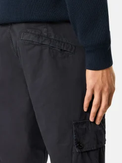 STONE ISLAND Pantaloni<PANTALONE CARGO BRUSHED ORGANIC COTTON CANVAS OLD EFFECT Blu