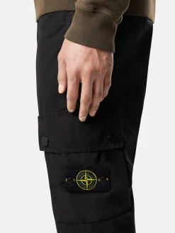 STONE ISLAND Pantaloni<PANTALONE CARGO BRUSHED ORGANIC COTTON CANVAS OLD EFFECT Giallo, Nero, Verde