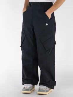MARCELO BURLON Pantaloni<PANTALONE CARGO CROSS WIDE Nero