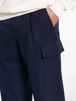 DROLE DE MONSIEUR Pantaloni<PANTALONE CARGO LAINE Blu