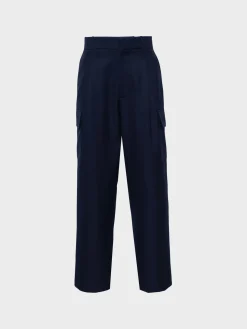 DROLE DE MONSIEUR Pantaloni<PANTALONE CARGO LAINE Blu
