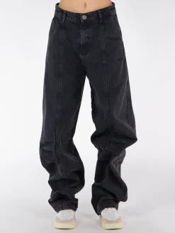 ROTATE BIRGER CHRISTENSEN Pantaloni<PANTALONE CARGO WASHED DENIM Nero