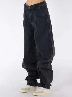 ROTATE BIRGER CHRISTENSEN Pantaloni<PANTALONE CARGO WASHED DENIM Nero