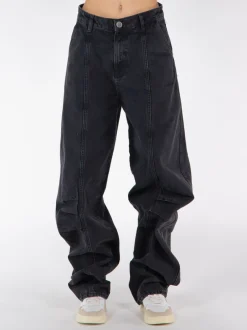ROTATE BIRGER CHRISTENSEN Pantaloni<PANTALONE CARGO WASHED DENIM Nero