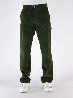 DROLE DE MONSIEUR Pantaloni<PANTALONE CHARPENTIER CORDUROY Verde