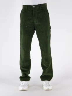 DROLE DE MONSIEUR Pantaloni<PANTALONE CHARPENTIER CORDUROY Verde