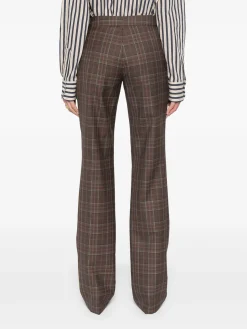 Pantaloni<PANTALONE CHECK Marrone