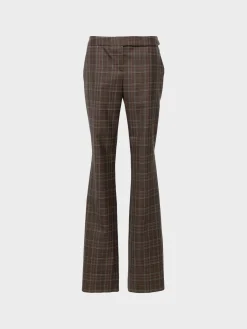 Pantaloni<PANTALONE CHECK Marrone