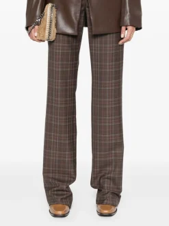 Pantaloni<PANTALONE CHECK Marrone