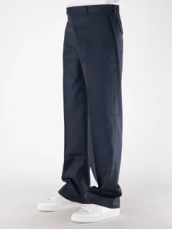 SUNFLOWER Pantaloni<PANTALONE CHINO CON PINCES RELAXED Blu