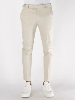 PT Pantaloni<PANTALONE CHINO DIECI CON PINCES Bianco