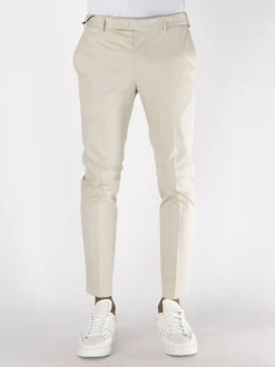 PT Pantaloni<PANTALONE CHINO DIECI CON PINCES Bianco