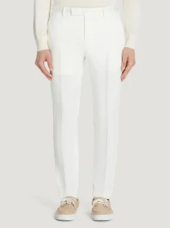 PT Pantaloni<PANTALONE CHINO DIECI CON PINCES Bianco