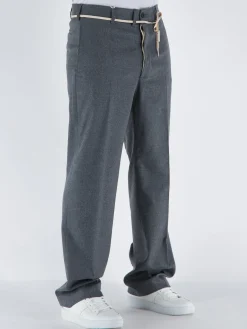 MARNI Pantaloni<PANTALONE CHINO IN LANA CON COULISSE Grigio