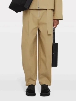 JIL SANDER Pantaloni<PANTALONE CON CINTURA Beige