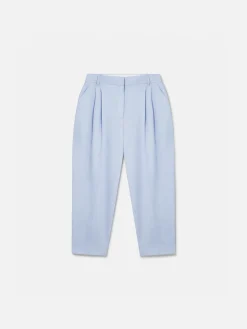 STELLA MCCARTNEY Pantaloni<PANTALONE CORTO FLANNEL PLEATED Azzurro