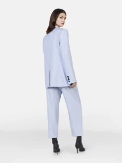 STELLA MCCARTNEY Pantaloni<PANTALONE CORTO FLANNEL PLEATED Azzurro