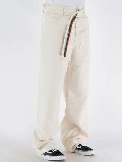 MARCELO BURLON Pantaloni<PANTALONE CROSS COTTON BELT OVER Bianco