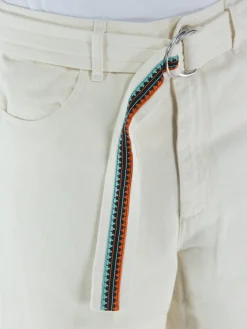 MARCELO BURLON Pantaloni<PANTALONE CROSS COTTON BELT OVER Bianco