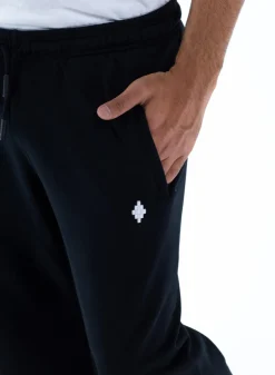 MARCELO BURLON Pantaloni<PANTALONE CROSS RELAX SWEATPANTS Bianco, Nero
