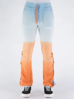 MAUNA-KEA Pantaloni<PANTALONE DEGRADE' FLARE Arancione, Azzurro, Multicolor