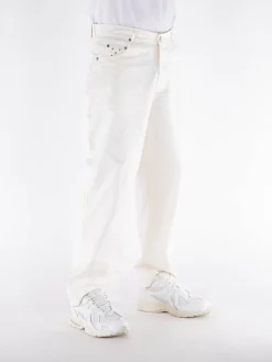 POP TRADING COMPANY Pantaloni<PANTALONE DRS LINEN Bianco