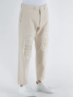DESMORE Pantaloni<PANTALONE DSMR CHINO DESTROYED Beige