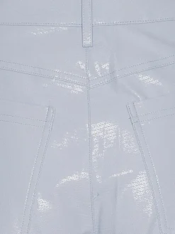 ROTATE BIRGER CHRISTENSEN Pantaloni<PANTALONE EMBOSSED HIGH RISE Azzurro