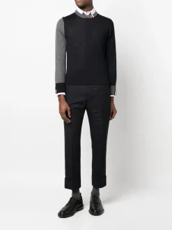 THOM BROWNE Pantaloni<PANTALONE FIT 1 BACKSTRAP TROUSER IN ENGINE Blu