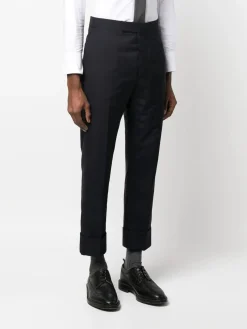 THOM BROWNE Pantaloni<PANTALONE FIT 1 BACKSTRAP TROUSER IN ENGINE Blu
