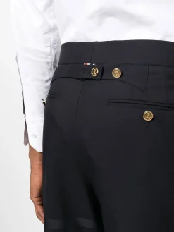 THOM BROWNE Pantaloni<PANTALONE FIT 1 BACKSTRAP TROUSER IN ENGINE Blu