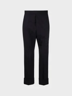 THOM BROWNE Pantaloni<PANTALONE FIT 1 BACKSTRAP TROUSER IN ENGINE Blu