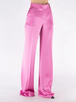 TOM FORD Pantaloni<PANTALONE FLUID DOUBLE FACE SATIN Rosa