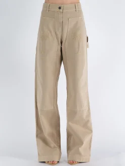 PALM ANGELS Pantaloni<PANTALONE GD BULL CARGO Beige