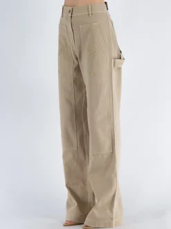 PALM ANGELS Pantaloni<PANTALONE GD BULL CARGO Beige