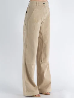 PALM ANGELS Pantaloni<PANTALONE GD BULL CARGO Beige