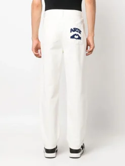 ARTE Pantaloni<PANTALONE HEART EMBROIDERY Beige, Blu