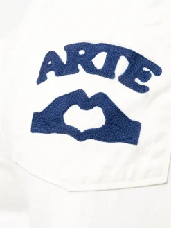 ARTE Pantaloni<PANTALONE HEART EMBROIDERY Beige, Blu