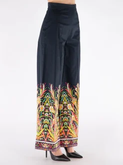 ETRO Pantaloni<PANTALONE IN COTONE CON STAMPA Blu, Grigio, Nero, Rosso, Verde