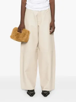 HAIKURE Pantaloni<PANTALONE IN PELLE BETHANY Bianco