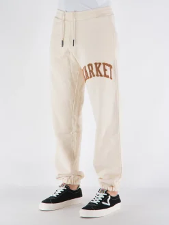 MARKET Pantaloni<PANTALONE JOGGER LOGO Beige, Marrone