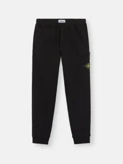 STONE ISLAND Pantaloni<PANTALONE JOGGER ORGANIC COTTON FLEECE Bianco, Giallo, Nero, Verde