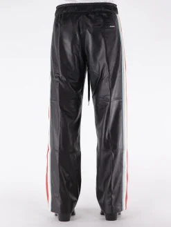NAHMIAS Pantaloni<PANTALONE LEATHER TRACK Bianco, Nero, Rosso