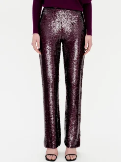 SIMKHAI Pantaloni<PANTALONE LILITA SEQUIN Viola