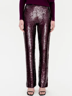 SIMKHAI Pantaloni<PANTALONE LILITA SEQUIN Viola