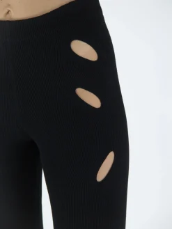DION LEE Pantaloni<PANTALONE LOCK SLIT Nero